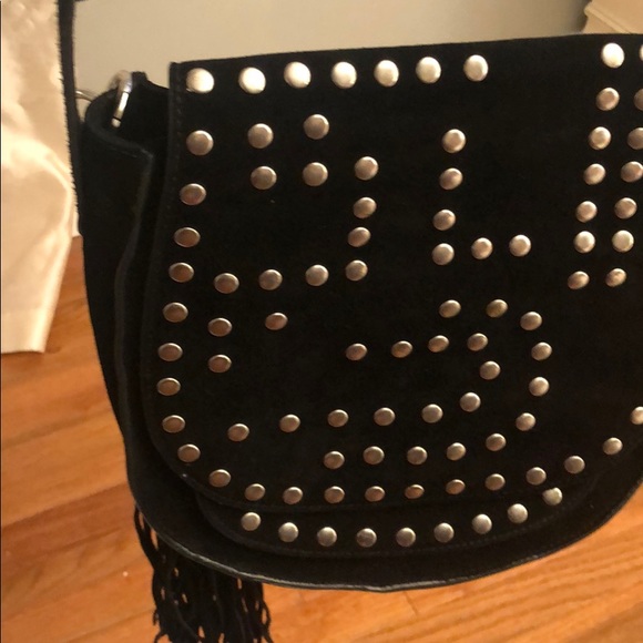 Jeffery Campbell studded handbag black suede - Picture 2 of 6
